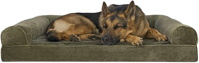 Furhaven Orthopedic Dog Bed for Large Dogs w/ Removable Bolsters & Washable Cover 95 lbs