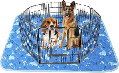 IEUUMLER Washable Pee Pads for Dogs Extra Large 71" x 71" 1 Pack EU007 (Dolphin, 71"X71"-1pcs)