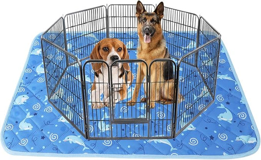 IEUUMLER Washable Pee Pads for Dogs Extra Large 71" x 71" 1 Pack EU007 (Dolphin, 71"X71"-1pcs)