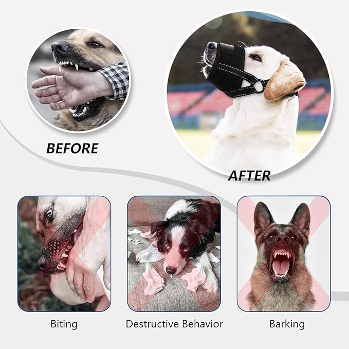 Dog Muzzle M(Circumference:5.3''-7.5''in))