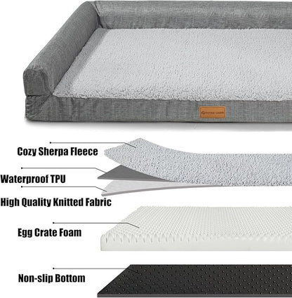 Patas Lague Orthopedic Dog Bed for Medium Dogs 30''X20''