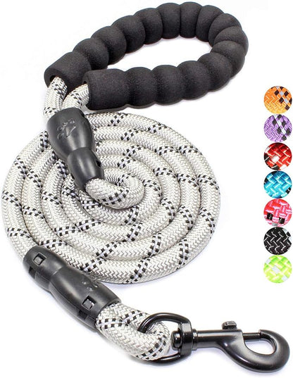 BAAPET 2/4/5/6 FT Dog Leash with Comfortable Padded Handle and Highly Reflective Threads for Small Medium and Large Dogs (5FT-1/2''