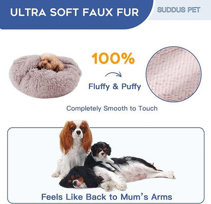 suddus Calming Dog Bed with Blanket Attached 26"