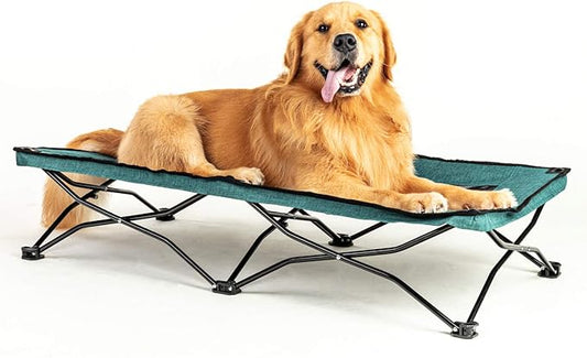 Folding Outdoor Raised Elevated Cooling Dog Cot Beds for Large Dogs 47 Inches