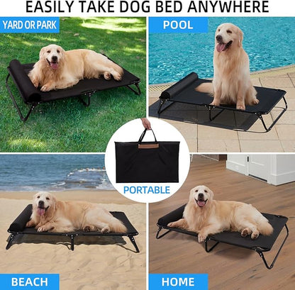 ABE Outdoor Dog Bed,Dog Cot,Dog Beds Large Sized Dog,Raised Dog Bed,Cooling Dog Bed,Elevated Dog Bed,Outside Dog Bed Off Ground,Outdoor Pet Bed (Large)