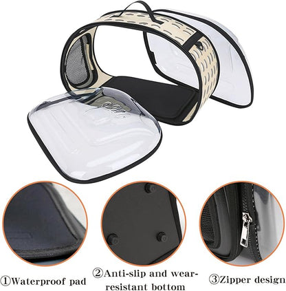 BNOSDM Transparent Cat Carrier Portable Small Cat Carried Bag Foldable Soft-Sided Pet Carriers for Kitten Small Dog Travel Hiking Walking & Outdoor Use(Apricot)