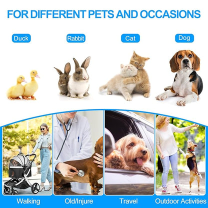 Pet Stroller for middle dogs zipperless with cat