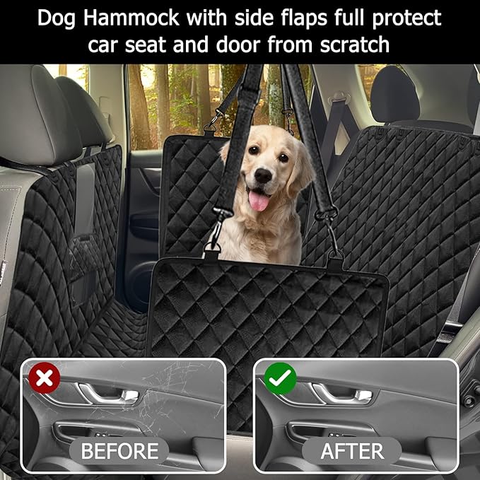 ELEGX 70" Wx94 L Oversized Dog Car Seat Cover 200 Lbs 600D Heavy