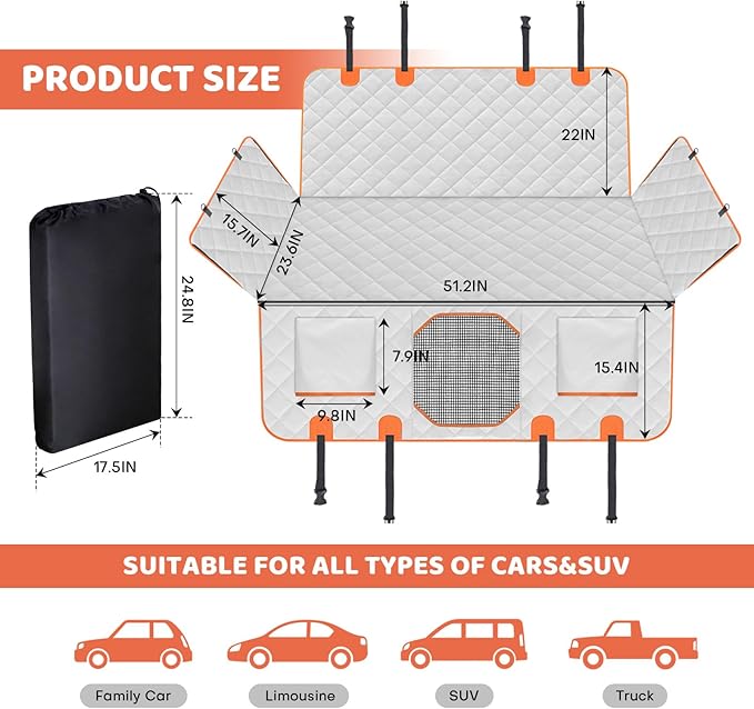 Back Seat Extender for Dogs 400lbs, Sturdy