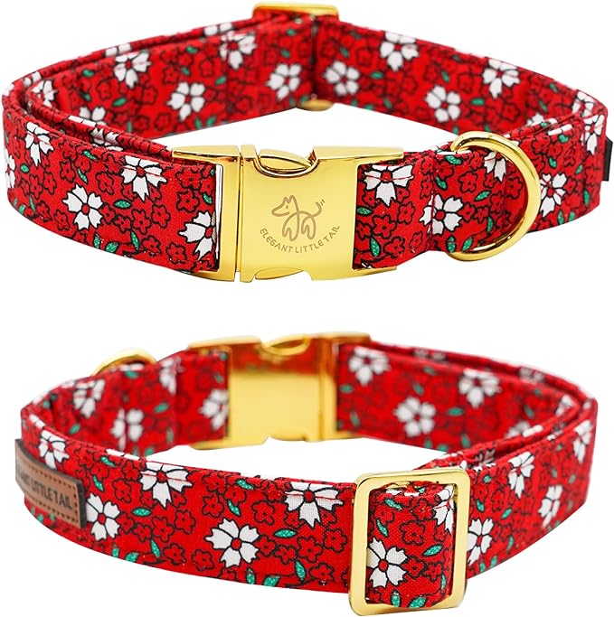 Elegant little tail Dog Collar with Flower