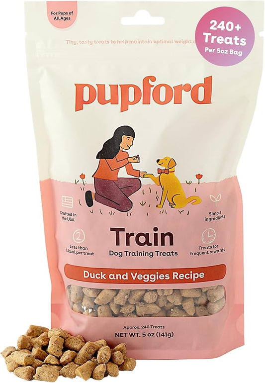 Pupford Freeze Dried Training Treats for Dogs & Puppies 240+ Four 5 oz)