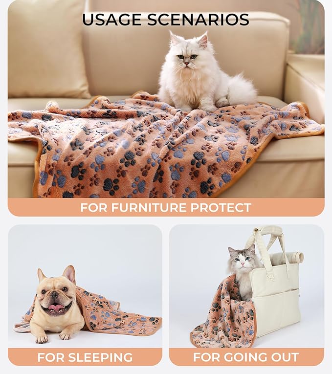 Luciphia 1 Pack 2 Pet Blankets for Dogs Cats Large(41x31 inch)