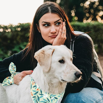 E-Clover Dog Bandanas & Matching Scrunchie Set Girl