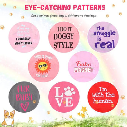 8 Pieces Pet Shirts Printed Puppy Shirts Soft