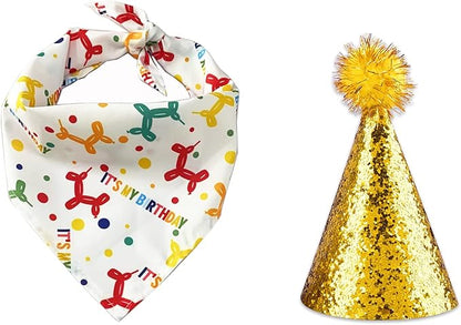 Dog Birthday Hat and Dog Birthday Bandana
