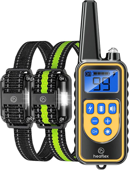 Dog Shock Collar with Remote 1640FT IP67 Waterproof 2 Dogs