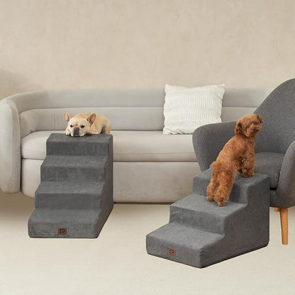 EHEYCIGA Dog Stairs for Small Dog 15.7”H 3-Step Slope