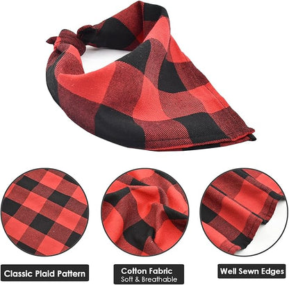 Bubblepup Plaid Dog Bandana 1PC Square