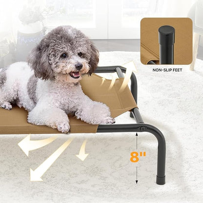 MoNiBloom Elevated Dog Bed Cooling Raised Ped Bed Portable Dog Cot for Camping or Beach 35 Inches