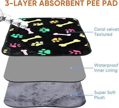 1 Pack 3 Waterproof Dog Blanket for Small Dogs (23X16 inch))