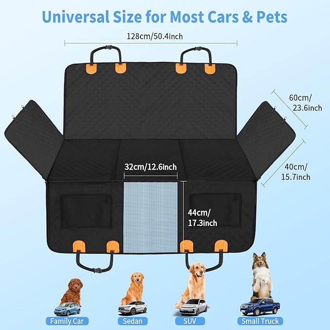 Back Seat Extender for Dogs 400lbs,Nonslip Dog