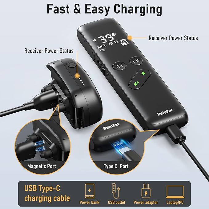 Dog Shock Collar 2 Dogs 3 Training IPX7 Waterproof