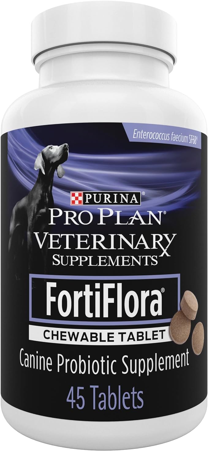 Purina Pro Plan Veterinary Supplements FortiFlora Chewable Dog Probiotic Supplement Tablets 45 ct.