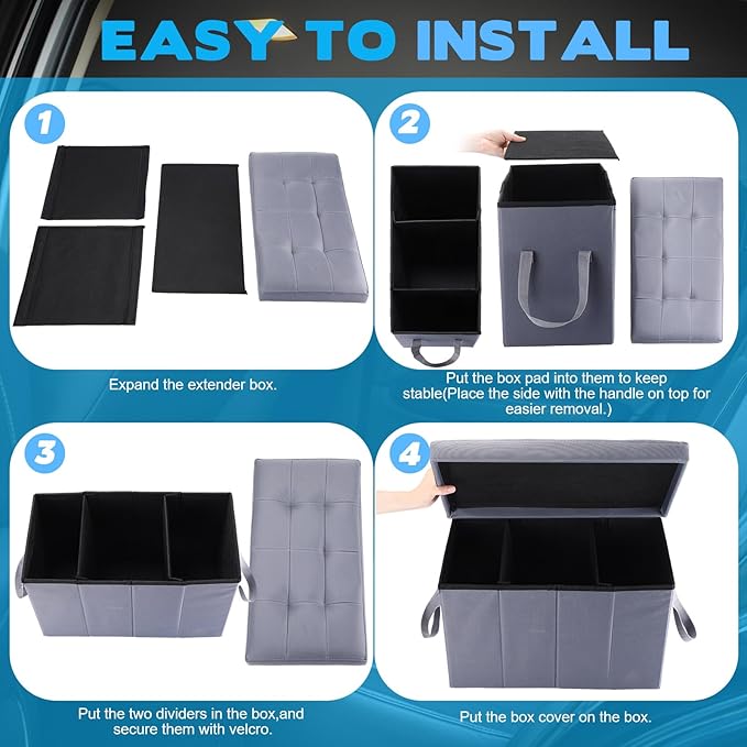 2 Pack Car Back Seat Extender for Dogs 300lbs Car