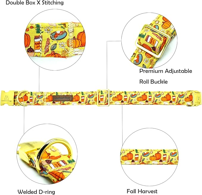 Lionheart glory Premium Fall Dog Collars Thanksgiving Holiday