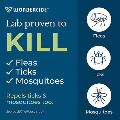 Wondercide - Ready to Use Flea, Tick, and Mosquito Yard Spray with Natural Essential Oils – Mosquito and Insect Killer, Treatment, and Repellent - Plant-Based - Safe Around Pets, Plants, Kids - 32 oz