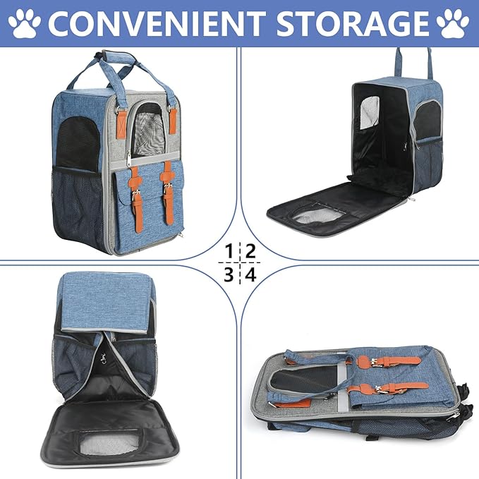 Cat Backpack, Cat Backpack Carrier, Pet Carrier for Small Dogs and Puppies up to 15 lbs, Versatile and Perfect for Travel, Walks, Outdoors and at Home!