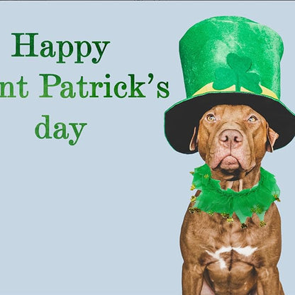 Elegant little tail 1PC Dog St Patrick's Day Costume - Dog Cat St Patrick's Day Collar Pet Collar Patterns Pet Tutu Collar Suit Pet Green Costume for Cats Small Medium Dogs