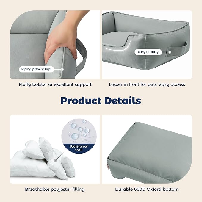 Miguel Outdoor Waterproof Cat Bed With Side 25 inch