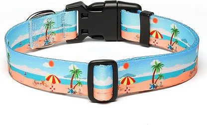 Adjustable Dog Collar with Patterns