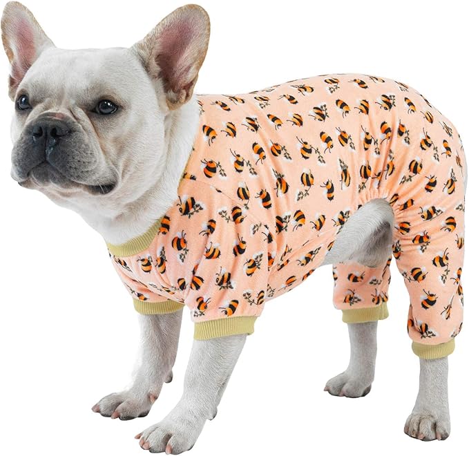 CuteBone Dog Pajamas Costumes Fleece Pet Clothes Puppy Onesie Winter Holiday Cute Cat Jammies Keep Your Pet Warm in The Cold Weather P121L