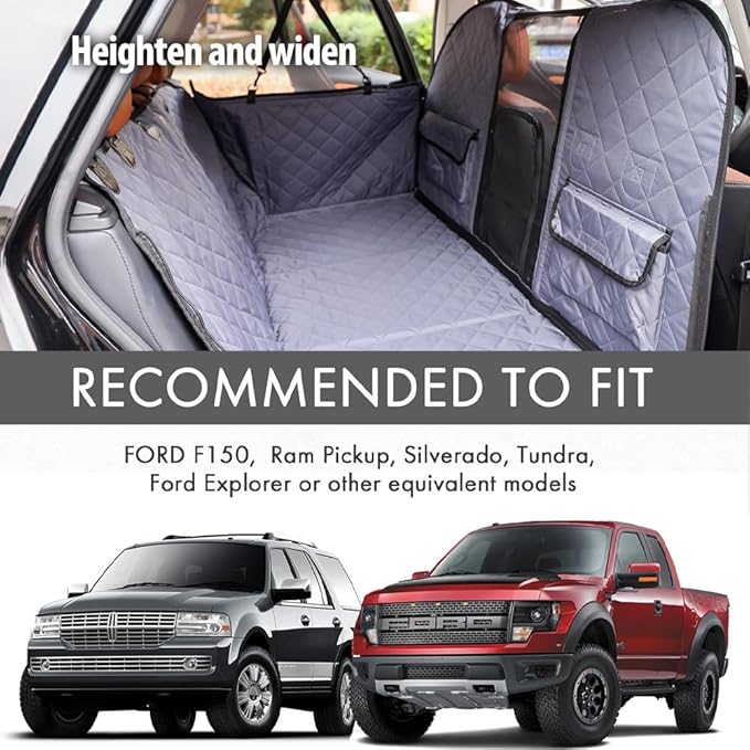 Truck Back Seat Extender for Large Dogs 2 in 1 Hard