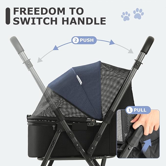 SWITTE Dog Stroller for Small Medium Dogs 4 Universal