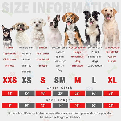 SCENEREAL Fleece Dog Pajamas for Small Medium Large Dogs