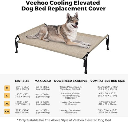 Veehoo Dog Bed Replacement Cover for CWC2204, Size L, Beige Coffee