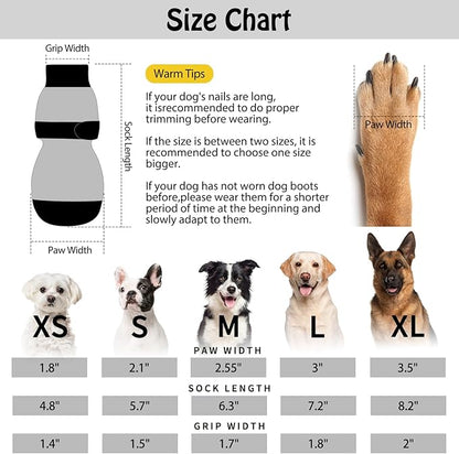 SCENEREAL Dog Socks to Prevent Licking Paws for Hardwood Floors Anti Slip