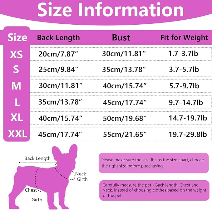 Dog Clothes for Small Dogs Girl BoyDog Pajamas Spring Summer Cute Soft Puppy Pjs Clothes Doggie Onesies Cat Pet Jammies Outfit (X-Small)