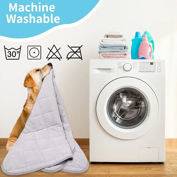 Dog Cooling Blanket 0.4 Q-MAX (30"×40"/Grey)