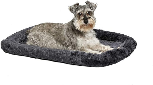 MidWest Homes for Pets Homest for Pets Bolster Dog Bed 30L-Inch Gray Dog Bed or Cat Bed w/ Comfortable Bolster 30-Inch Dog