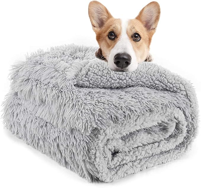 LOCHAS Luxury Fluffy Dog Blanket 20''x30'' Light
