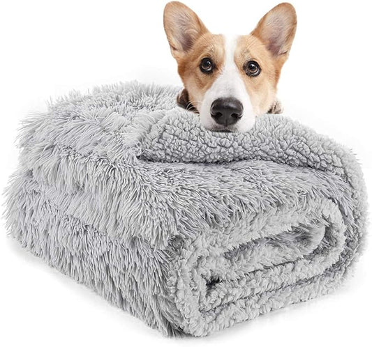 LOCHAS Luxury Fluffy Dog Blanket 20''x30'' Light