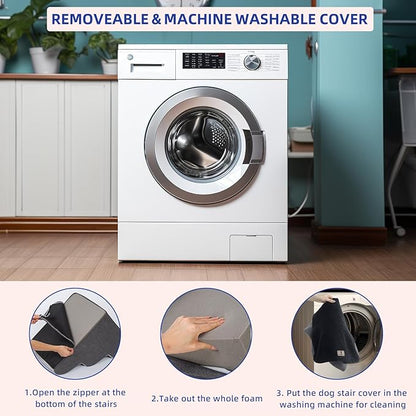 Pettycare Dog Stairs Ramp for High Beds and Couch 3 Steps,