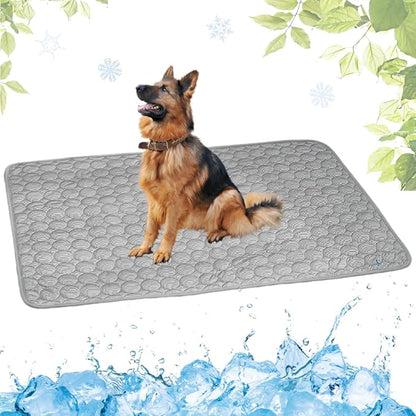 Dog Cooling Mat Washable Seats(Grey,27x39in)