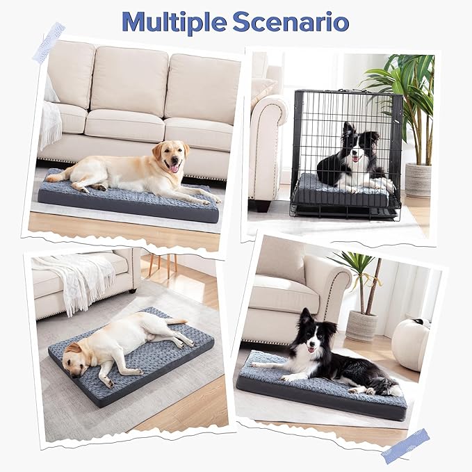 JOEJOY Orthopedic Dog Bed for Extra Large Medium Dogs (44"x32"x3")