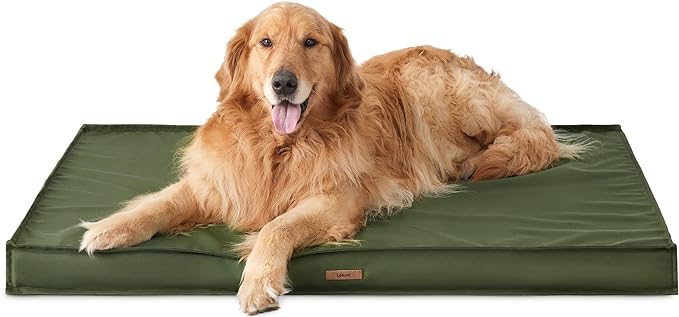 Lesure Water-Resistant Dog Bed Cover - Large Dog Bed Removable Cover, Replacement Washable, Dog Bed Covers for Pet Mat Bed, 36x27x3 Inches