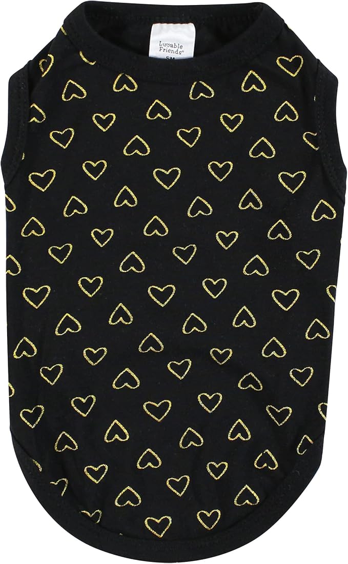 Luvable Friends Dog Pet Dog and Cats Cotton T-Shirts 2pk